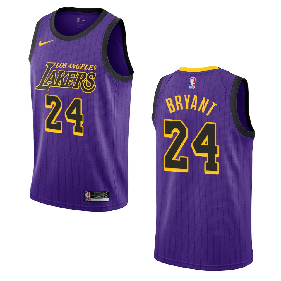 2019-20 Men Los î€€Angelesî€ î€€Lakersî€ #24 Kobe Bryant City Edition Swingman î€€Jerseyî€ â€“ Purple â€“ Ctjersey ...