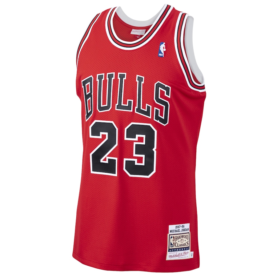  Mitchell & Ness Chicago Bulls NBA Finals 1997 T-Shirt Tee - Red  (Small) : Sports & Outdoors