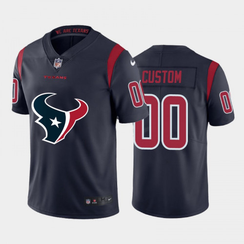 Men's Houston Texans ACTIVE PLAYER Custom Navy Blue Team Big Logo ...