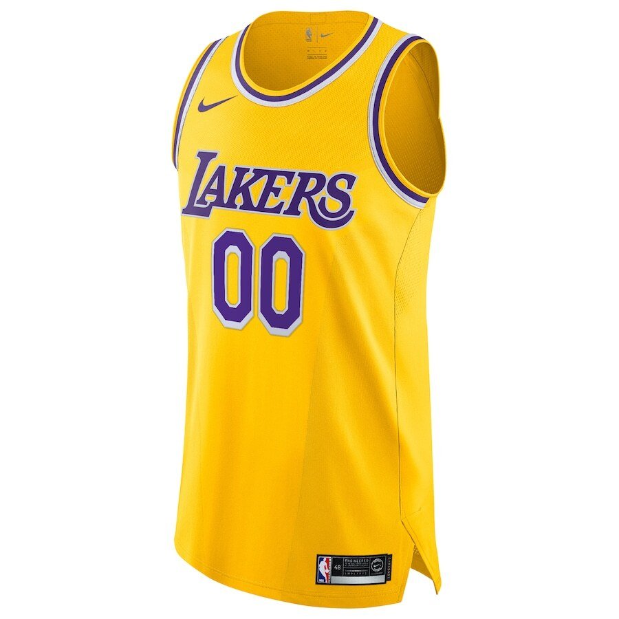Los Angeles Lakers Nike Team Custom Authentic Jersey Yellow – Icon ...