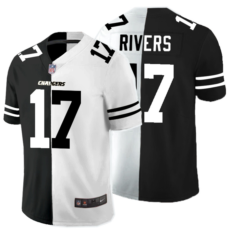 black and white chargers jersey