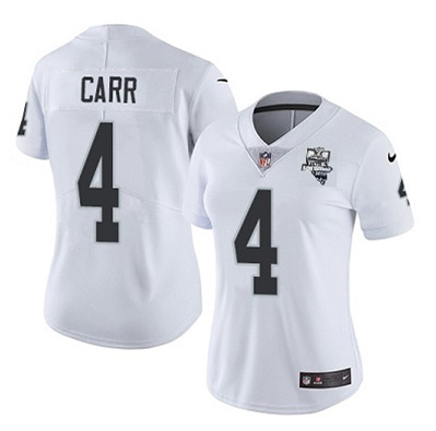 Women's Las Vegas Raiders White #4 Derek Carr 2020 Inaugural ...
