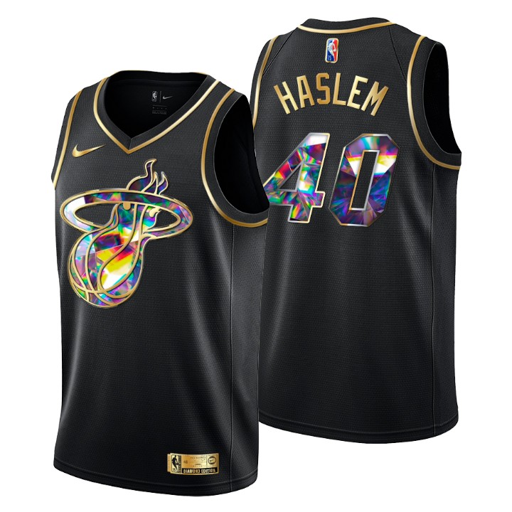 2021-22 Miami Heat Udonis Haslem #40 Golden Edition Diamond Logo Black ...