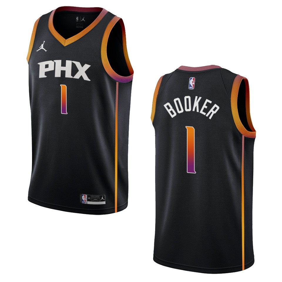 Phoenix Suns Custom 2022-23 Statement Edition Black 00 Jersey - Bluefink
